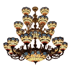 Đèn chùm kính màu TIFFANY nghệ thuật SLTFY26