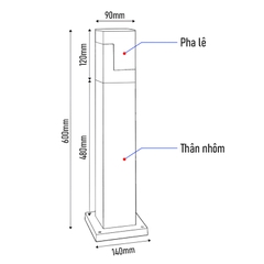 Đèn nấm sân vườn SLNSV54