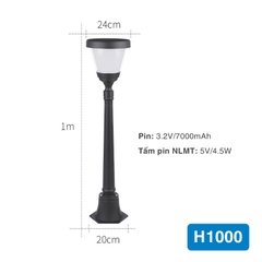 Cột đèn sân vườn năng lượng mặt trời SLGL4006 series