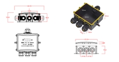 Hộp nối chống nước 4 chiều SL686-S