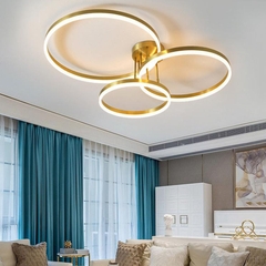 ĐÈN MÂM LED 3 VÒNG VÀNG 521