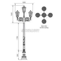 Cột đèn sân vườn SL-Temple ROL202