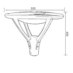 Cột đèn sân vườn hiện đại SL-DSVHL52