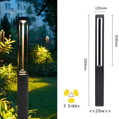Cột đèn sân vườn đúc khối hiện đại SLHKS-3L125