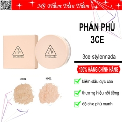 Phấn phủ bột 3ce Natural Finish Loose Powder 20g kiềm dầu giúp da mịn lì tự nhiên