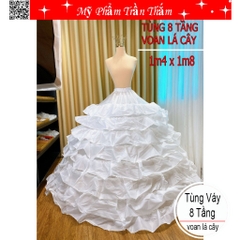 Tùng cô dâu váy xòe 8 tầng rộng to khung dẻo dễ dàng gấp gọn
