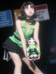 SPACE MOLLY x Powerpuff Girls 400% + 100% Figures - Buttercup