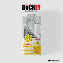 Bộ Eke DUCKEY 4 Chi Tiết DK-RU-410 – Bộ Thước Học Sinh Trong Suốt Độ Chính Xác Cao