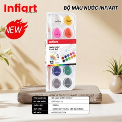 Bộ Màu Nước Infiart Trong Suốt Cao Cấp EPT1002