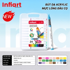 Bút Dạ Acrylic Mực Lỏng Đầu Cọ Infiart EMM51054