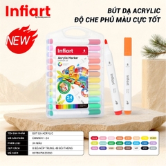 Bút Vẽ Acrylic Infiart Đầu Bullet Thế Hệ Mới EMM9811