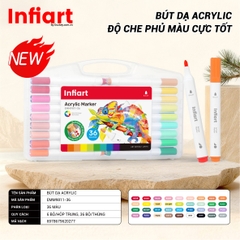 Bút Vẽ Acrylic Infiart Đầu Bullet Thế Hệ Mới EMM9811