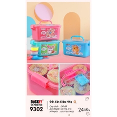 Đất nặn siêu nhẹ DUCKEY - Bộ đất nặn XJY-9302 24 màu sắc - Tặng kèm phụ kiện - Đảm bảo chất lượng theo ISO9000