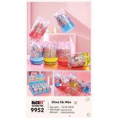 Slime sắc màu DUCKEY. Slime XJY-9952 - Nhiều màu để lựa chọn - Tặng kèm đồ chơi - Thiết kế 2 ngăn chứa đựng.