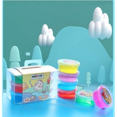 Slime sắc màu DUCKEY. Bộ Slime XJY-9943 6 màu sắc khác nhau - Sản xuất theo quy chuẩn EN-71 - An toàn cho người dùng.