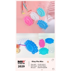 KHAY PHA MÀU VẼ BẰNG NHỰA. THƯƠNG HIỆU DUCKEY. XJY-2028, XJY-2029