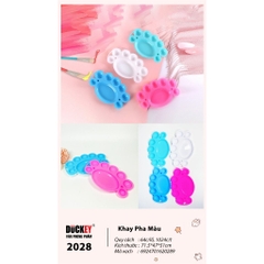 KHAY PHA MÀU VẼ BẰNG NHỰA. THƯƠNG HIỆU DUCKEY. XJY-2028, XJY-2029