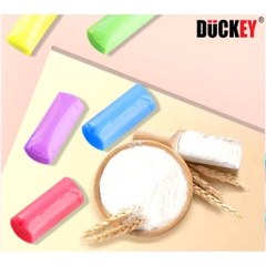 Đất nặn 24 màu (390g) DUCKEY, Bộ đất nặn XJY-567 có dụng cụ nặn đi kèm - Làm từ bột mì - An toàn cho bé