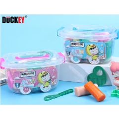 Đất nặn 24 màu (390g) DUCKEY, Bộ đất nặn XJY-567 có dụng cụ nặn đi kèm - Làm từ bột mì - An toàn cho bé