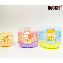 Slime dẻo sắc màu, thương hiệu DUCKEY. Slime XJY-9987 Đặc biệt thiết kế hai màu trong một hộp - An toàn cho bé