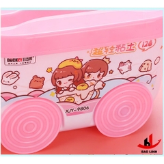 Đất nặn xốp siêu nhẹ DUCKEY. Bộ sản phẩm XJY-9806 - 12 màu sắc - Tặng kèm khuôn và dao nhựa.