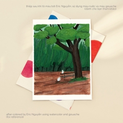 LIFE IS BEAUTIFUL—Hộp 12 thiệp tô màu chủ đề Lòng yêu cuộc sống