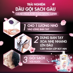 Dầu Gội Clear Sạch Gàu Hoa Anh Đào Thơm Mát 630g (Mới)