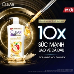 Dầu gội CLEAR 48H sạch gàu ngứa 880G - CLEAR TÁO ĐỎ