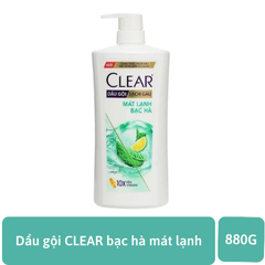 CLEAR dầu gội bạc hà 880g