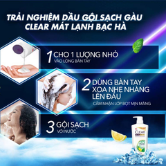 CLEAR dầu gội bạc hà 880g