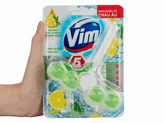 VIM Viên treo bồn cầu hương Trà xanh & chanh vàng 55g/9 viên