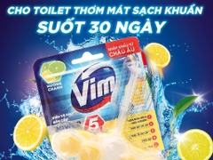 Vim viên treo bồn cầu hương chanh 55g/9 viên