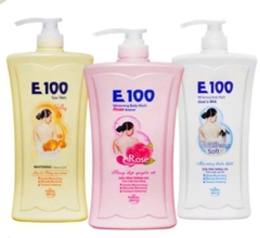 Sữa tắm trắng da E100 (màu trắng) Goat's Milk Soft_ Tinh chất Sữa Dê