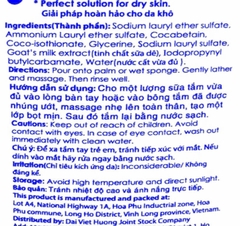 Sữa tắm trắng da E100 (màu trắng) Goat's Milk Soft_ Tinh chất Sữa Dê