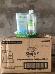 Gel rửa mặt Simple Micellar Gel Wash-cấp ẩm mịn màng tuýp 150ml (tặng nước tẩy trang 200ml)