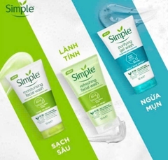 Gel rửa mặt Simple Purifying Gel Wash- Kiềm dầu giảm nhờn tuýp 150ml (tặng nước tẩy trang 200ml)