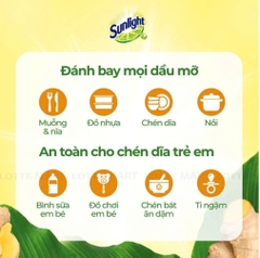 Nước rửa chén Sunlight Thiên Nhiên Hương Lô Hội 3,3kg