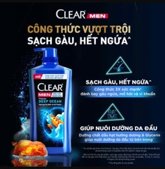 Dầu Gội Sạch Gàu CLEAR Men 840g Perfume Deep Ocean - Hương Gió Biển Và Hổ Phách