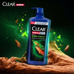 Dầu Gội Sạch Gàu CLEAR Men 840g Perfume Warm Forest - Hương Phong Lữ Và Gỗ Đàn Hương