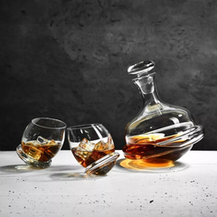 ROLY-POLY bình rượu xoay pha lê handmade 750ml Ba Lan Krosno-788524