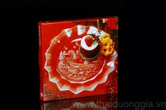 Đĩa hình ông già Noel cưỡi xe tuần lộc 33,5cm Walther-Glas: Silent Night Satin-1201117