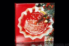 Đĩa hình ông già Noel cưỡi xe tuần lộc 33,5cm Walther-Glas: Silent Night Satin-1201117