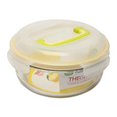 Hộp đựng tròn có quai xách 2100ml Hàn Quốc The Glass-P746