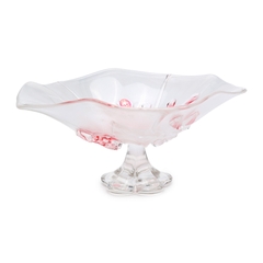 Bát thủy tinh màu trắng hồng có chân 33cm thả hoa, đựng hoa quả Walther-Glas: Evita Satin Rose-1214469