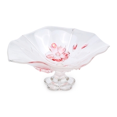 Bát thủy tinh màu trắng hồng có chân 33cm thả hoa, đựng hoa quả Walther-Glas: Evita Satin Rose-1214469