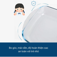 Bộ 3 cỡ khay thủy tinh vi sóng, lò nướng bầu dục sản xuất tại Pháp Arcuisine