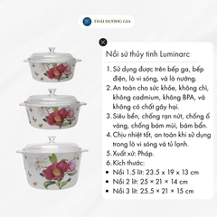 Nồi sứ thủy tinh Luminarc - Hoa Trà Đỏ