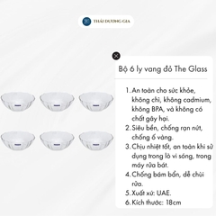 Bộ 6 bát, tô thủy tinh 18cm Thủy Tinh Luminarc-Arcade-531