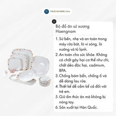 Bộ đồ ăn Romantic Pop 36 chi tiết sứ xương Hàn Quốc Haengnam 61329