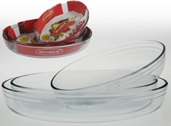 Đĩa thủy tinh vi sóng, lò nướng bầu dục Pháp Arcuisine